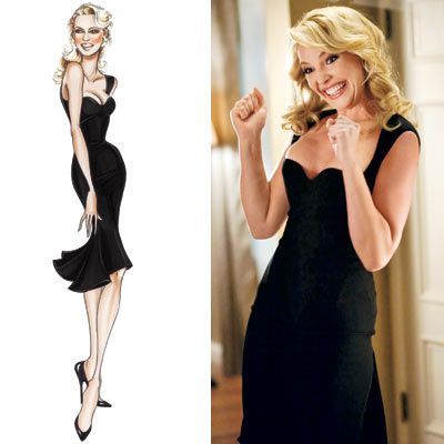 Inspired by Katherine Heigl Celebrity Dresses Sheath Black Off the Shoulder Prom Dresses Evening Formal Gowns