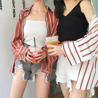 Harajuku Stripe Oversize Blouse Shirt - Thumbnail 1