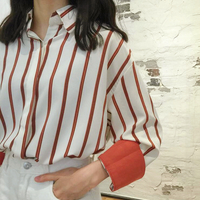 Harajuku Stripe Oversize Blouse Shirt - Thumbnail 2