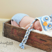 Grey and Blue Hootie Hat  - Thumbnail 1