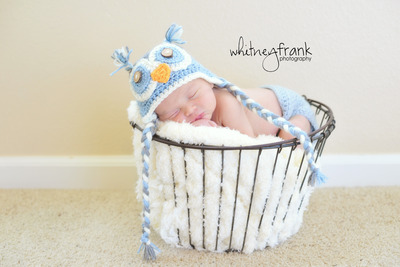 Grey and Blue Hootie Hat 