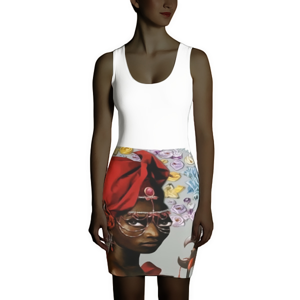 Image of Oya Dress Red & White