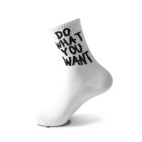 "DO WHAT YOU WANT" SOCKS IN WHITE - Thumbnail 1