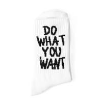 "DO WHAT YOU WANT" SOCKS IN WHITE - Thumbnail 2