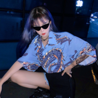 Free Shipping-JAPANESE VINTAGE DRAGON BLOUSE - Thumbnail 2