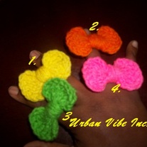 New Bright Bow Ring set 2 (Pick Your Color)