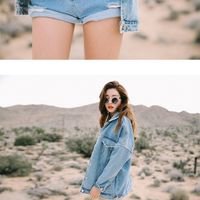 Autumn and Winter Harajuku Women's Denim Jacket - Thumbnail 3