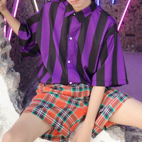 90's Stripe Blouse Shirt - Thumbnail 4