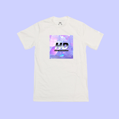 Unisex high depression hologram crystal pattern t shirt 