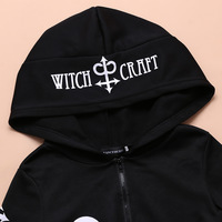 Gothic Punk Black  Women Hoodies Sweatshirts - Thumbnail 1