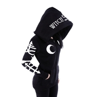 Gothic Punk Black  Women Hoodies Sweatshirts - Thumbnail 3