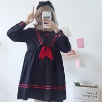 Cute Lolita Harajuku Bow Collar Dress - Thumbnail 2