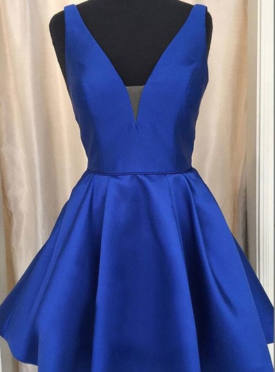 Plus Size Royal Blue/Sky Blue Short Homecoming Dresses Under 100