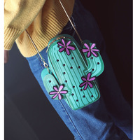 New fashion funny personality cactus shoulder bag - Thumbnail 3