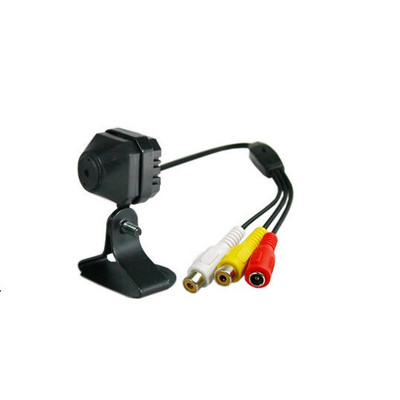 Spy mini wired cctv security color video audio camera ntsc hidden pinhole camera