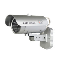 NEW Motion Detect Outdoor Silver Bullet Dummy Security Camera + FREE CCTV Decal - Thumbnail 2
