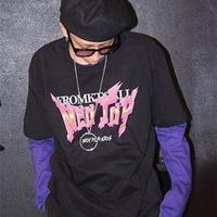 NED TOY Printed Black Tee - Thumbnail 1