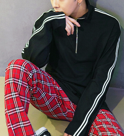 Free Shipping-90'S HALF ZIP SWEATSHIRT