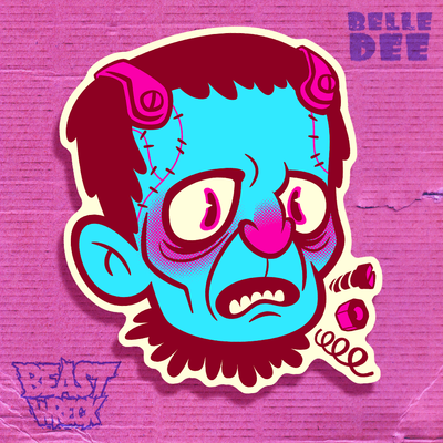 Belching frank sticker
