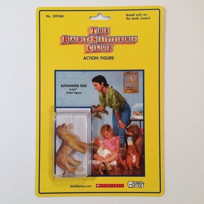 Custom made baby-sitters club euthanized dog action figure v1