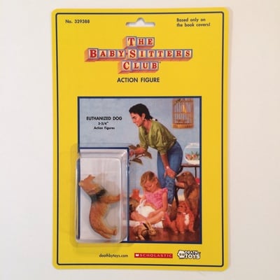 Custom made baby-sitters club euthanized dog action figure v2