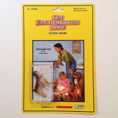 Custom made baby-sitters club euthanized dog action figure v3