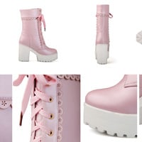 Sweet Princess High Heels Boots - Thumbnail 4
