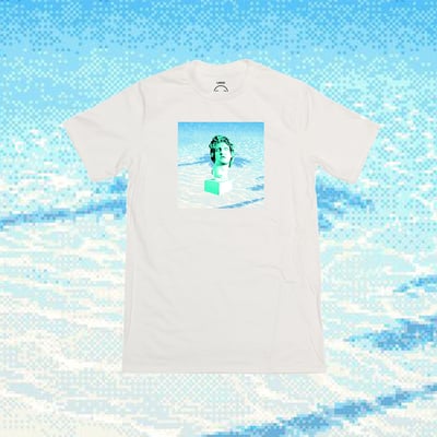 Vaporwave pastel macintosh plus and 8 bit summer beach t shirt 