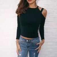 Solid Color Sling Long Sleeve T-Shirt - Thumbnail 2
