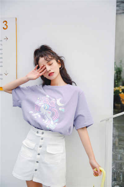 Harajuku Kawaii Unicorn Shirt