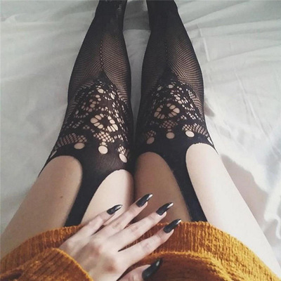 Sexy black women's pantyhose stockings - Thumbnail 4