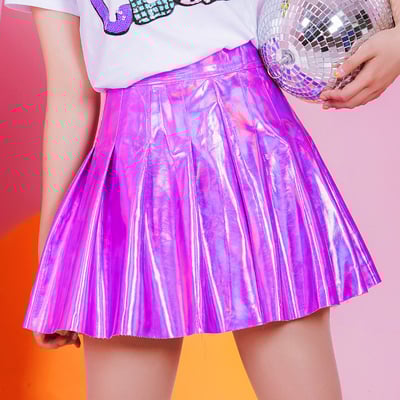 Harajuku sweet laser pleated skirt - Thumbnail 2