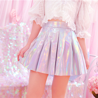 Harajuku Sweet Laser Pleated Skirt - Thumbnail 4