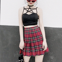 Black Gothic Crop Top - Thumbnail 2