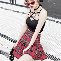 Black Gothic Crop Top - Thumbnail 3