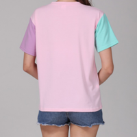 COLOR BLOCK POCKET TEE IN PINK - Thumbnail 1