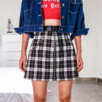RETRO PLAID SKIRT ( WITH BELT ) - Thumbnail 1