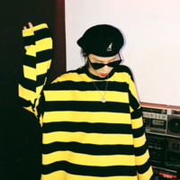 Free Shipping-YELLOW AND BLACK OVERSIZED STRIPE SWEATER - Thumbnail 3