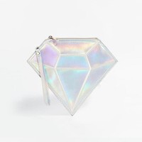 Diamond Laser Holographic Clutch Bag - Thumbnail 2