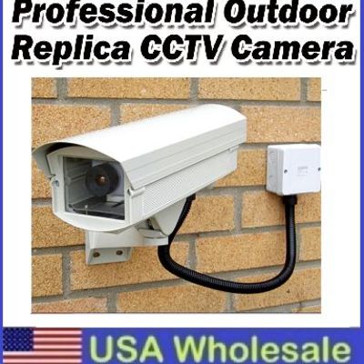 Professional weatherproof outdoor fake dummy cctv replica camera flashing led 