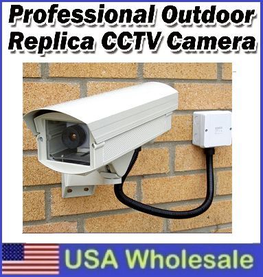 Professional Weatherproof Outdoor FAKE Dummy CCTV Replica Camera Flashing LED 