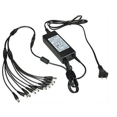 12v dc 5a power supply adapter with 10 port splitter cable cctv security camera