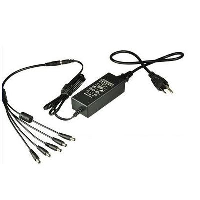 12v dc 5a power supply adapter with 5 port splitter cable cctv security camera