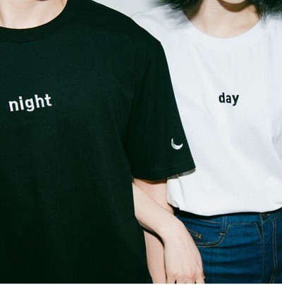Day and Night Letter Print Harajuku Kawaii T-shirts