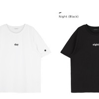 Day and Night Letter Print Harajuku Kawaii T-shirts - Thumbnail 4