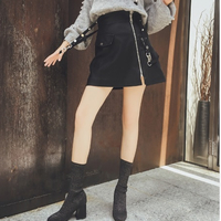 Harajuku Black PU Leather Fashion Skirt - Thumbnail 1