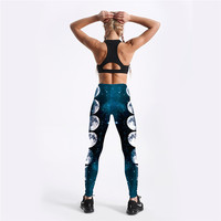 Galaxy Moon Printed Leggings - Thumbnail 3