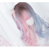 Pastel Color Mixed Curly Wig - Thumbnail 3