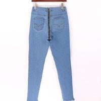 Fashion Trending Hip Zipper High Waist Denim Jeans - Thumbnail 2