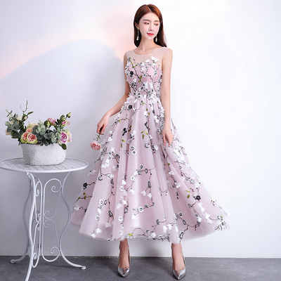 Cute 3d flowers short prom dress, homecoming dress - Thumbnail 5